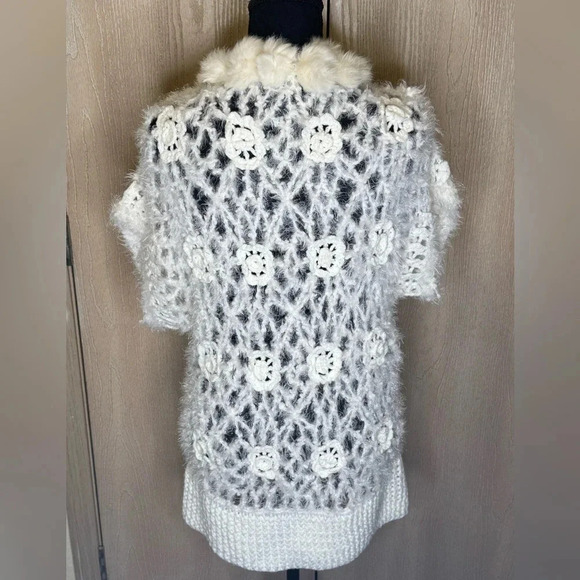 GG Pink Rabbit Fur Grandma Knit Sweater - Picture 8 of 16